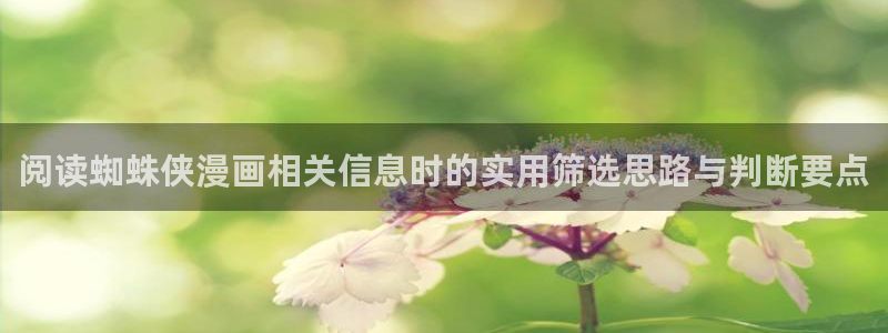 51漫画免费看漫画入口:阅读蜘蛛侠漫画相关信息时的实用筛选思路与判断要点